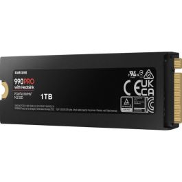 SAMSUNG - 990 PRO - SSD interno - 1 TB - Con disipador - PCIe 4.0 - NVMe 2.0 - M2 2280 - Hasta 7450 MB/s (MZ-V9P1T0GW)