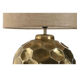 DKD Home Decor Lámpara de Sobremesa Bronce Beige de Aluminio y Poliéster, Hecha a Mano, E27, 40 x 54 x 40 cm DKD Home Decor Lámpara de Sobremesa Bronce Beige de Aluminio y Poliéster, Hecha a Mano, E27, 40 x 54 x 40 cm