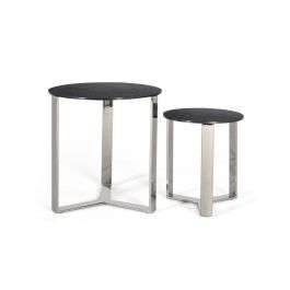 GINER Y COLOMER Lote de 2 Mesas de Centro Metálicas Martilladas Negro Aluminio Precio: 387.1879. SKU: B166QLZFXZ