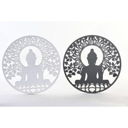 Decoracion Pared Oriental DKD Home Decor Negro Blanco 1 x 40 x 40 cm (2 Unidades) Precio: 33.88999944. SKU: B18VGWQBL2