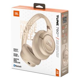 JBL Tune 780NC Auriculares Diadema Bluetooth Over-Ear con Cancelación Activa de Ruido (ANC) - Beige