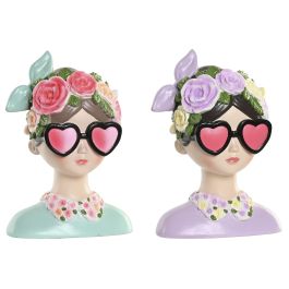DKD Home Decor Figura Moderna de Resina Azul y Rosa (2 Unidades) 10.5 x 14.5 x 20 cm para Decoración del Hogar Precio: 33.7900002. SKU: B15Z8PJQD3