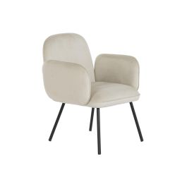 DKD Home Decor Butaca Beige Negro 60 x 83 x 65 cm (2 Unidades)