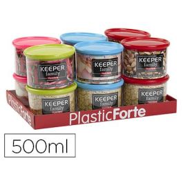 Bote Multiusos Plastico 500 mL Con Tapa De Color 110x110x80 mm Precio: 2.50000036. SKU: B1G9GWJ8WM