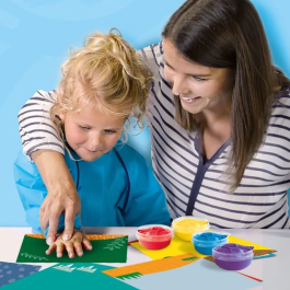 Ses Creative - Juego Creativo: Mis Primeros Animales para Pintar a Mano y con los Dedos con Cartas y Pegatinas