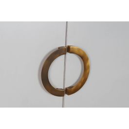 DKD Home Decor Armario Oriental Kamakura Blanco Dorado 120 x 50 x 175 cm Álamo Metal