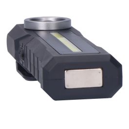 Edm Linterna de trabajo LED COB 200lm + 200lm + spot superior 50lm, recargable USB-C, base magnética y gancho, 8h autonomía Edm Linterna de trabajo LED COB 200lm + 200lm + spot superior 50lm, recargable USB-C, base magnética y gancho, 8h autonomía