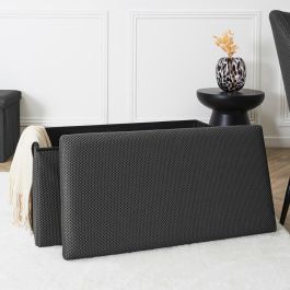 Banco-Puf Plegable Atom Gris Home Deco Factory Banco-Puf Plegable Atom Gris Home Deco Factory
