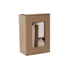 DKD Home Decor Jarrones Urban de Gres Multicolor 9 x 24 x 9 cm - Set de 3 Piezas, Acabado Rugoso, Colección Vaset