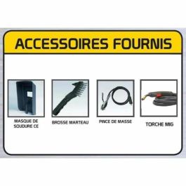 Stanley Soldadora Inverter MIG sin Gas 100A para alambre con núcleo de fundente 0.9mm. Semiautomática, intensidad regulable 10-100A.