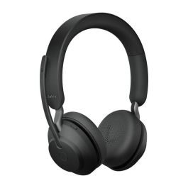 Jabra Evolve2 65 Stereo UC + Link 380 USB-C Auriculares Inalámbricos para Oficina/Centro de Llamadas, Negro
