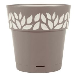 Stefanplast Maceta Plástico Cloe Marrón 20 cm con Reserva de Agua (12 Unidades)