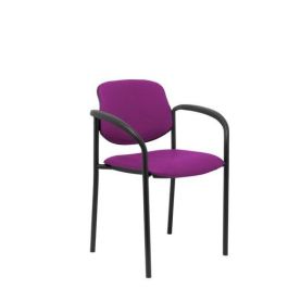 Silla Piqueras Y Crespo Villalgordo Confidente Brazos Fijos Chasis Negro Asiento Y Respaldo Tapizados Similpiel Morado Precio: 157.49999969. SKU: B15ZZSWA38