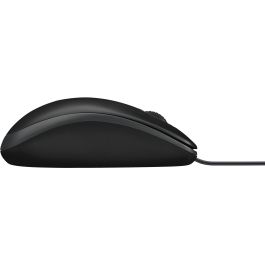 Logitech B100 Ratón Óptico USB Negro para Negocios, 800 DPI, Ergonómico Ambidextro, Conexión USB-A Plug & Play
