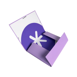 Antartik Carpeta Antartik Tres Solapas Gomas Cartón Forrado A4 Color Lavanda