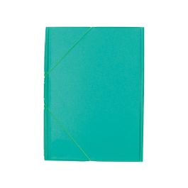 Carpeta Liderpapel Gomas Plastico Folio Solapas Color Verde