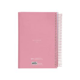 Agenda Espiral Liderpapel Gazi A4 2025 Dia Pagina Color Rosa Papel 70 gr