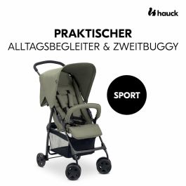 HAUCK HAU4007923171639 Cochecito Sport Plegable y Reclinable, Capota, 4 Ruedas, Verde Oliva