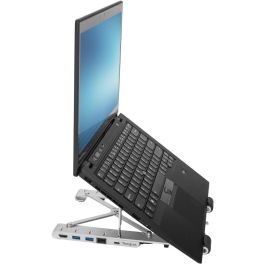 Targus Soporte Portátil con Dock Multi-puerto USB-C para Laptop, PD 100W, Plegable, Aluminio, 4K, Ajustable
