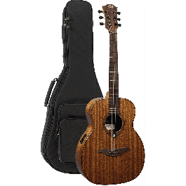 LAG Guitarra Acústica Travel Tramontane A/E Khaya Electro. Ideal para viaje y uso en vivo, mástil de escala corta.