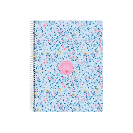 Libreta Vicky Martín Berrocal Paraíso Azul Rosa A4 120 Hojas