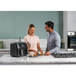Ninja AF300EU Freidora de Aire 6 en 1 Dual Zone 7.6L, Cocina 2 Alimentos a la Vez, Max Crisp, Asar, Hornear, Deshidratar, Recalentar