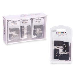 Set 4 Pinzas Clip Negro Grd Pincello 3X11CM (24 Unidades) Set 4 Pinzas Clip Negro Grd Pincello 3X11CM (24 Unidades)