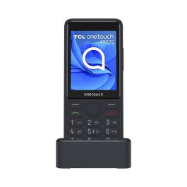 TCL Onetouch 4022S Teléfono Móvil para Personas Mayores con Pantalla 2.8", Botón SOS, Teclado Grande y Base de Carga - Gris