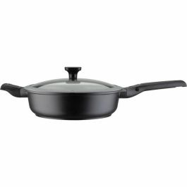 GSW 167833 Sartén Easy Click de Aluminio y Plástico 28 cm con Tapa de Cristal - Negra