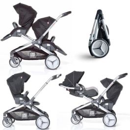 Red Castle Evolutwin Cochecito Doble Negro - Gemelar/Individual, Desde Nacimiento, Plegado Rápido, Manillar Ajustable, Compatible Sillas Auto Red Castle Evolutwin Cochecito Doble Negro - Gemelar/Individual, Desde Nacimiento, Plegado Rápido, Manillar Ajustable, Compatible Sillas Auto