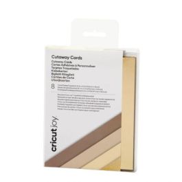 Cricut 2008855 Papel para Máquinas de Corte, 8 Piezas, Colores Crema, Gris, Caqui, Compatible con Joy