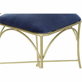 Silla DKD Home Decor Dorado Azul 42 x 88.5 x 45 cm