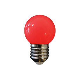 Edm Bombilla esférica LED E27 1W 80lm luz roja Ø45x69mm 25000h