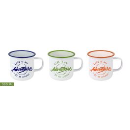 Mug Esmaltada Blanca con Frases 500 ml - Privilege (24 Unidades) Mug Esmaltada Blanca con Frases 500 ml - Privilege (24 Unidades)