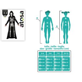 Disfraz Esqueleto Niños Unisex 10-12 Años Halloween Mono Capucha