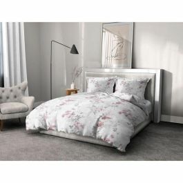 Juego de funda nórdica 220x240 cm HOME LINGE PASSION POMPADOUR: Funda nórdica + 2 fundas de almohada - 100% Algodón 57 Hilos - Blanco/rosa Precio: 45.78999975. SKU: B1H9S39GG6