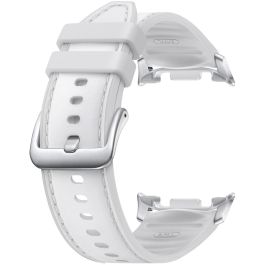 Samsung ET-SLL50LWEGEU Correa Híbrida de Piel Blanca para Galaxy Watch8 y Watch8 Classic, Talla S/M & M/L