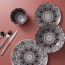 Home Deco Factory Bol 220 Ml Mirage Mandala Naranja Diámetro 12 Cm