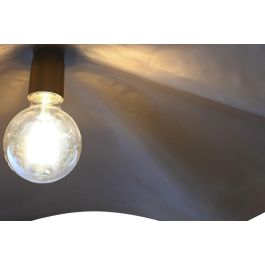 DKD Home Decor Lámpara Techo 1c24 Blanco Dorado Hierro 77 x 77 x 16 cm