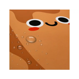 Wondee Alfombrilla de Escritorio Croissant, Base para Teclado y Ratón, Decoración Original, Dimensiones 440x100x760 mm