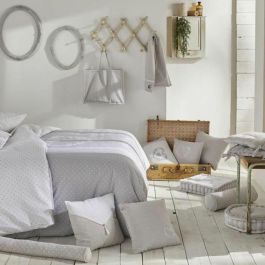 Today TOD1700240673742 Cojín Charme Chambray con Petite broderie Constance 40x40 cm
