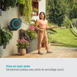Gardena Rollup Portamangueras automático 15m, anti UV y algas, incluye lanza pulverizadora y conectores Gardena Rollup Portamangueras automático 15m, anti UV y algas, incluye lanza pulverizadora y conectores