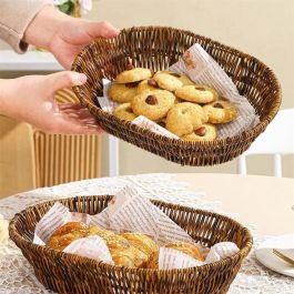 Inde Cesta Pan Oval My Bar de Polipropileno Reforzado 28.5 x 21.5 x 6.5 cm (18 Unidades)