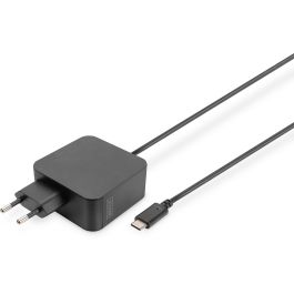 Digitus Cargador Universal para Portátil USB-C 65W, Adaptador de Corriente AC, Cable 1.2m, Negro