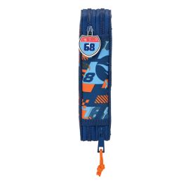 Estuche Escolar con Accesorios Hot Wheels Speed club Naranja Azul marino 12.5 x 19.5 x 4 cm (28 piezas)