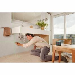 Bosch Quigo Líneas Láser Verde, Diodo Láser Verde, Alcance 12 m, Autonivelante, Visibilidad Brillante, Incluye 2 Pilas