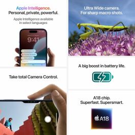 Smartphone Apple iPhone 16 Plus 6,7" 128 GB Azul