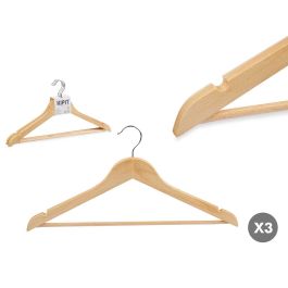 Set 3 Perchas de Madera Natural Kipit 44.5x23x4 cm (24 Unidades) Precio: 49.50000011. SKU: B18MJXHM5Q