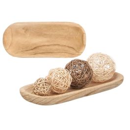 Giftdecor Centro Decoración Ovalado de Madera Quemada Mediano, Tono Madera, 38,5 x 3,5 x 16,5 cm (12 Unidades) Precio: 55.59000029. SKU: B13BAXDT4W
