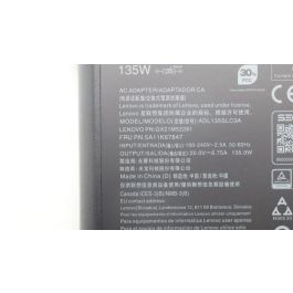 Lenovo 135W AC adapter for Lenovo ThinkPad laptops, 20V output, Slim Tip connector, Energy Star compliant, lightweight design. Lenovo 135W AC adapter for Lenovo ThinkPad laptops, 20V output, Slim Tip connector, Energy Star compliant, lightweight design.